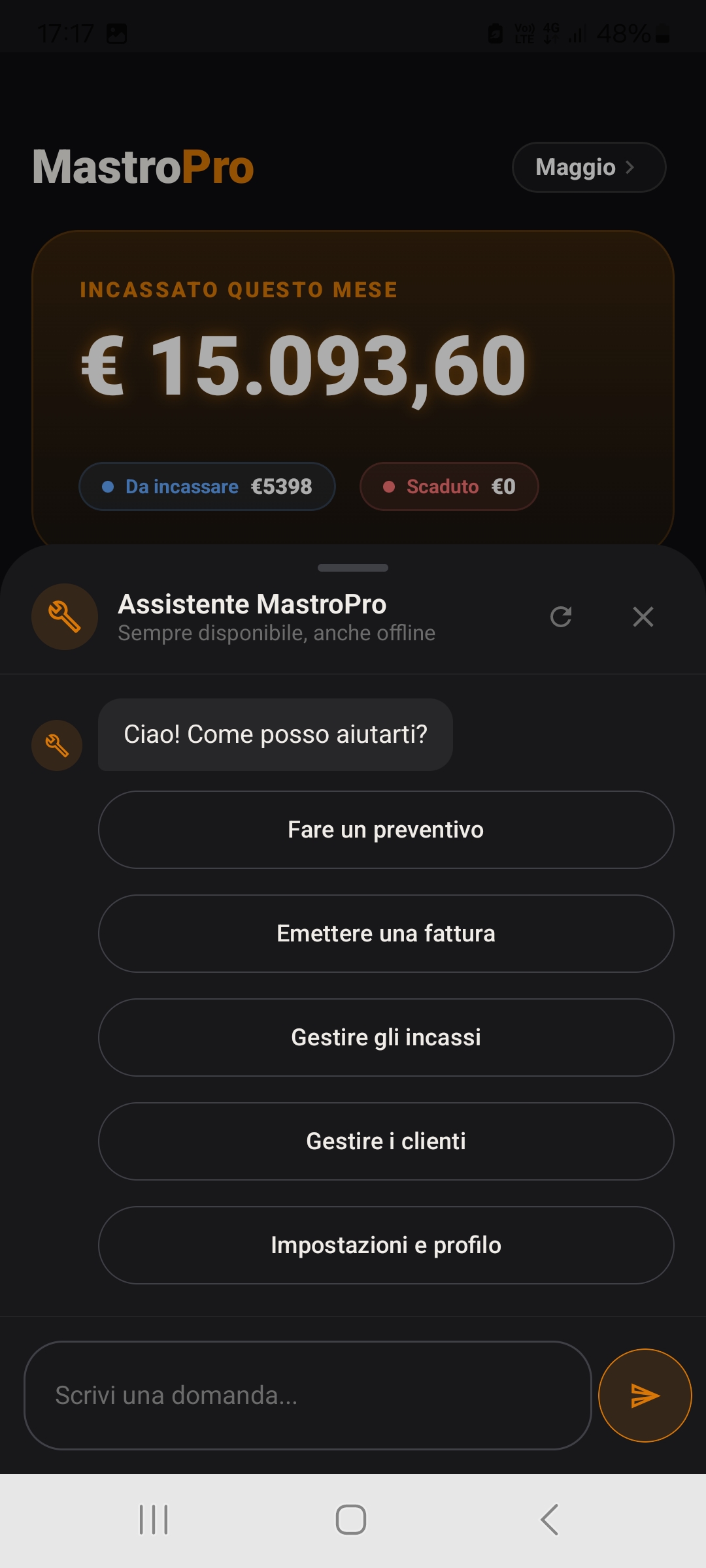 Assistente MastroPro integrato